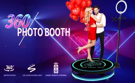 Amazon photo booth - Peepoleck 360 Photo Booth Machine 68cm with Flight Case, 360 Degree Rotating Camera Booth, Logo Customization, 1-2 People Stand on Remote Control Automatic Spin for Events 26.8'' 3.0 out of 5 stars 3 $888.00 $ 888 . 00 